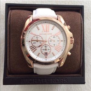 Michael Kors Rose Gold and White watch